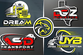 do towing trucking dispatching logistics cargo hauling and transportation logo