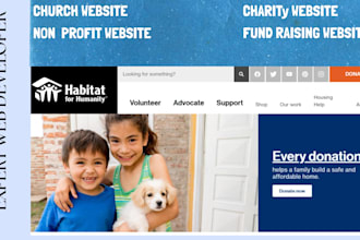 build 50c3 church website, ministry website, charity website, nonprofit website