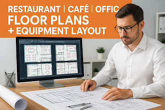 draw detailed restaurant, cafe and office floor plans
