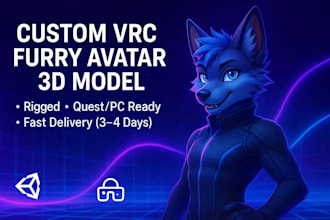 do custom vrchat furry avatar 3d vrchat avatar fursona vrc furry nsfw avatar vrc