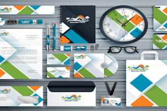design business card, letterhead, and full stationery, branding stationary