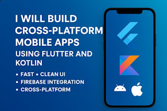 build cross platform mobile apps using flutter and kotlin