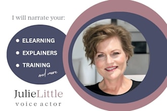 provide elearning voice over and training narration