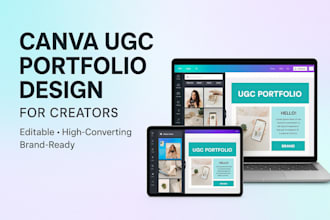 design a high converting canva ugc portfolio website that attracts brands
