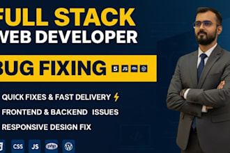 fix html css javascript bug, error or issues