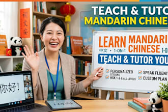 teach and tutor you mandarin chinese with personalised lessons