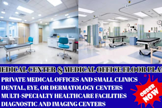 design a modern medical center or medical office floor plan