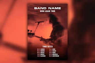 create a concert flyer or poster for your band