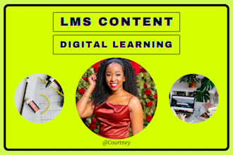 build digital learning modules, lms content and data driven reports