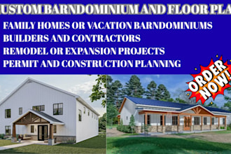 design a custom barndominium plan and detailed floor plan