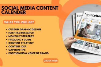 create a social media marketing content calender or content planer