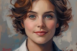 paint an acrylic painting portrait for you