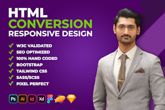 convert figma, psd, ai, xd, sketch, zeplin to html tailwindcss