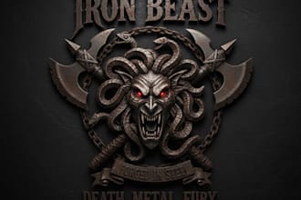 make a stoner doom metal logo