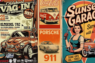 design vintage retro poster retro flyer party poster vintage flyer for you