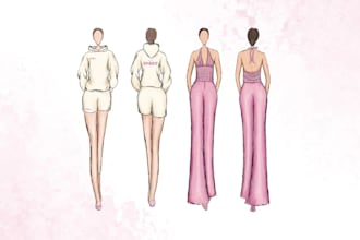create custom fashion illustrations and croquis for your brand