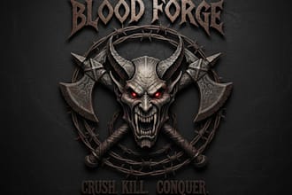design a symphonic black metal logo