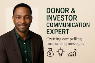 craft high impact fundraising, donor, and investor communication materials