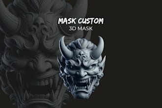 3d mask, 3d helmet, cosplay armor 3d custom mask