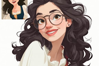 create a beautiful disney style portrait