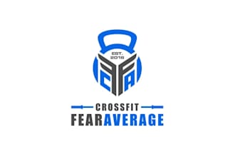 design top quality powerful crossfit gym logo