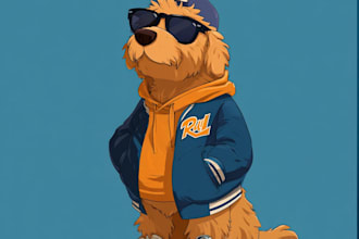 draw your dog or any pets into cartoon