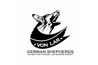 design modern german shepherds bad ass logo