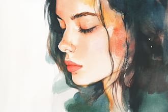 draw watercolor clipart, series of illustrations