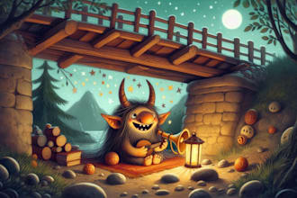 illustrate fun and cute children story book illustration