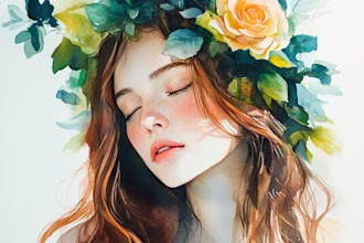 do a watercolor illustration