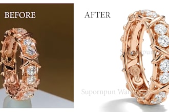 do jewelry photo retouch with HD quality