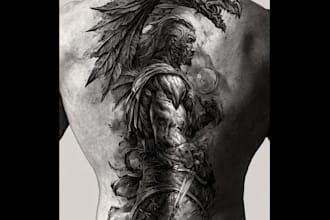 create unique realism tattoo design with my style