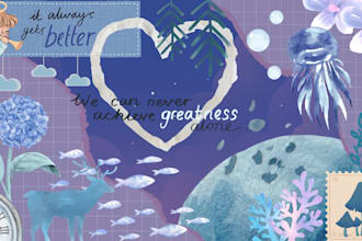 design cute and aesthetic wallpapers and templates for photos