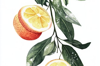 draw a realistic botanical illustration