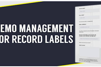 be your music manager and connect you with relevant record labels