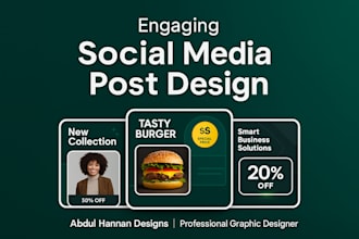 create engaging social media post designs for your business or brand