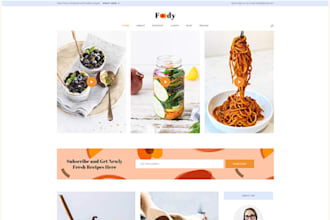 do personal food blog website design