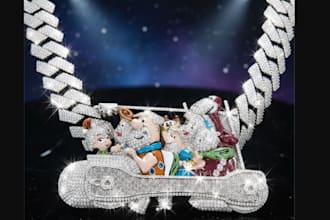 design jewelry iced out chain, hip hop diamond necklace, watch and bling for men