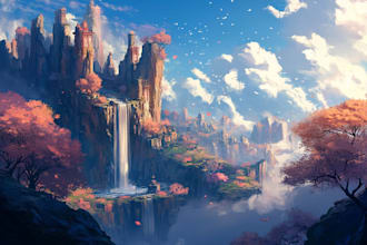 create fantasy landscape art