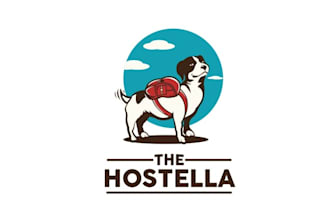 design elegant motivation hostel chain logo