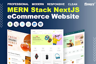 build mern nextjs ecommerce website or web app with ai chatbot