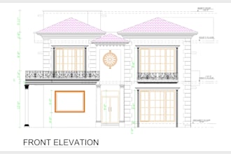 draw architectural floor plans, elevations, sections and 3d rendering