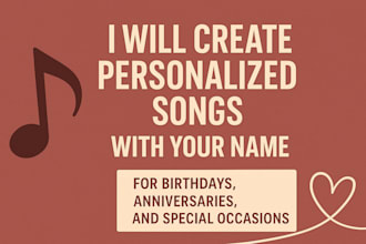 create songs with your name for birthdays, anniversaries, and special occasions