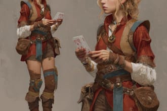 draw a fantasy illustration and design