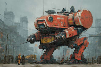 design robots and concept art of futuristic mecha