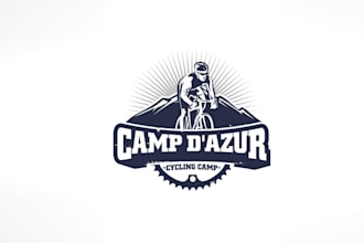 design memorable cycling camps logo
