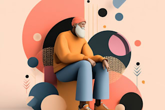 create abstract illustration for your business