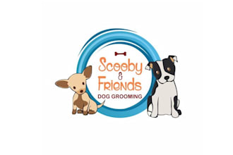 design magnificent vibrant a dog groomer logo