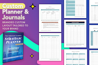 design your branded planner journal and workbook