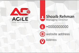 design a professional and modern visiting card for your business